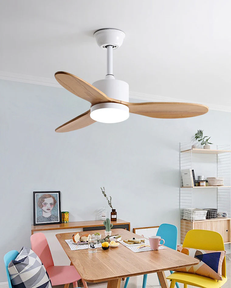 WOMO Mid Century Modern Ceiling Fan Lamp-WM5034 - Image 7