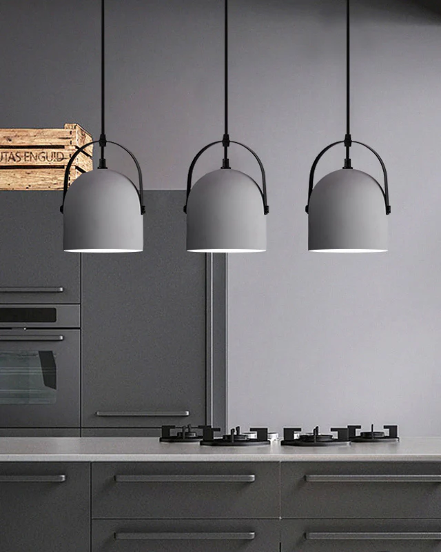 WOMO Concrete-like Bell Pendant Light-WM2565 - Image 2