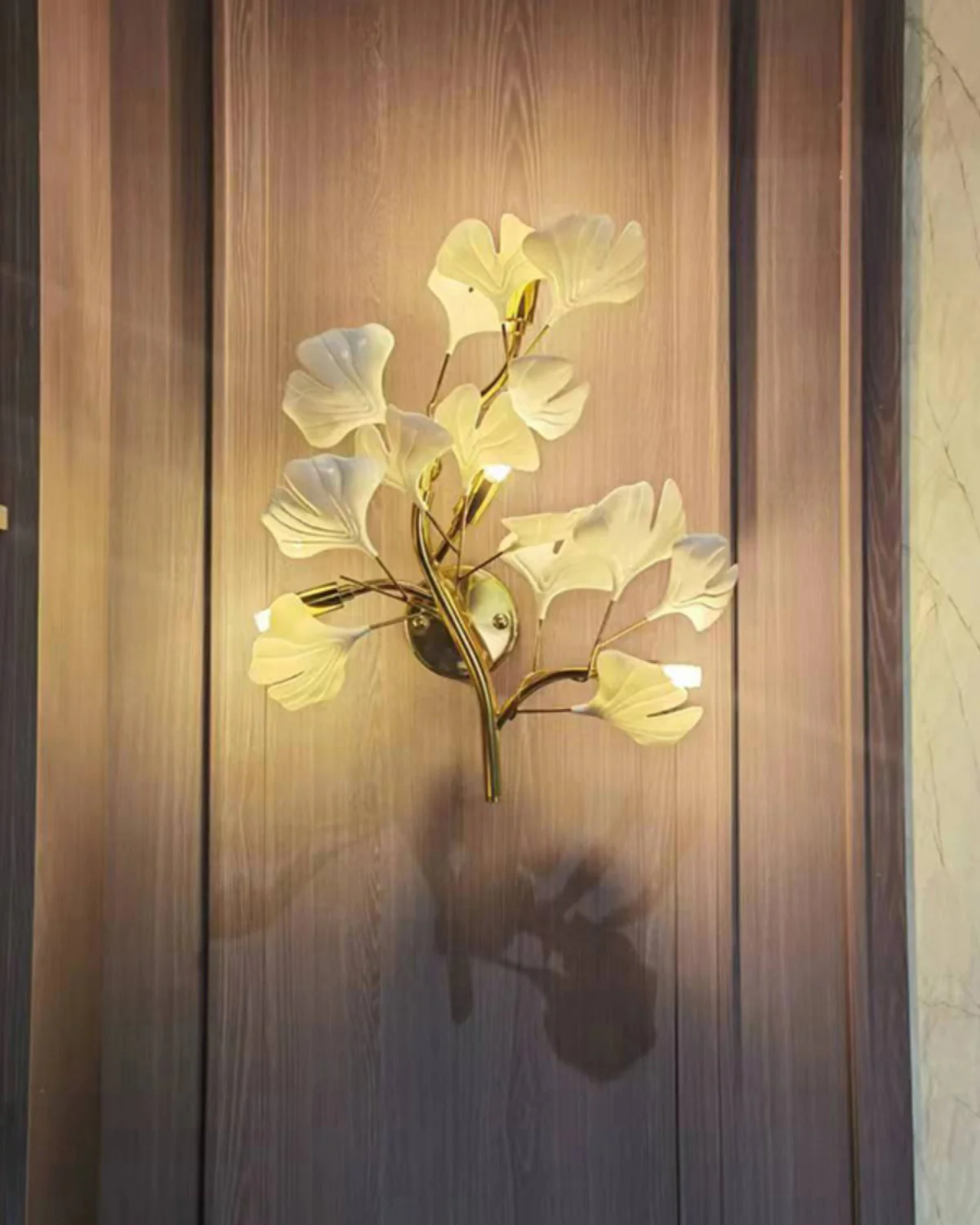 WOMO Ceramic Ginkgo Vine Wall Sconce -WM6161 - Image 4