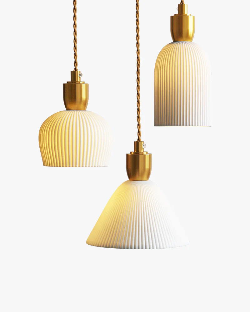 WOMO Ceramic White Pendant Light-WM3008