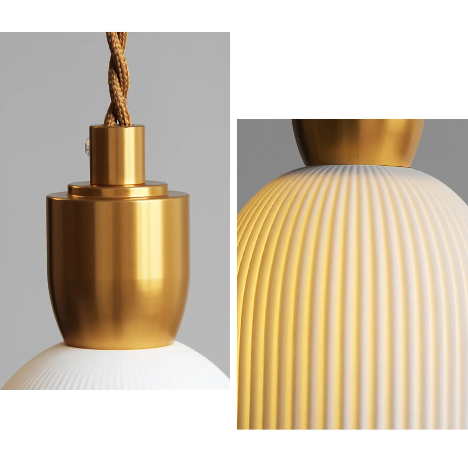 WOMO Ceramic White Pendant Light-WM3008 - Image 11