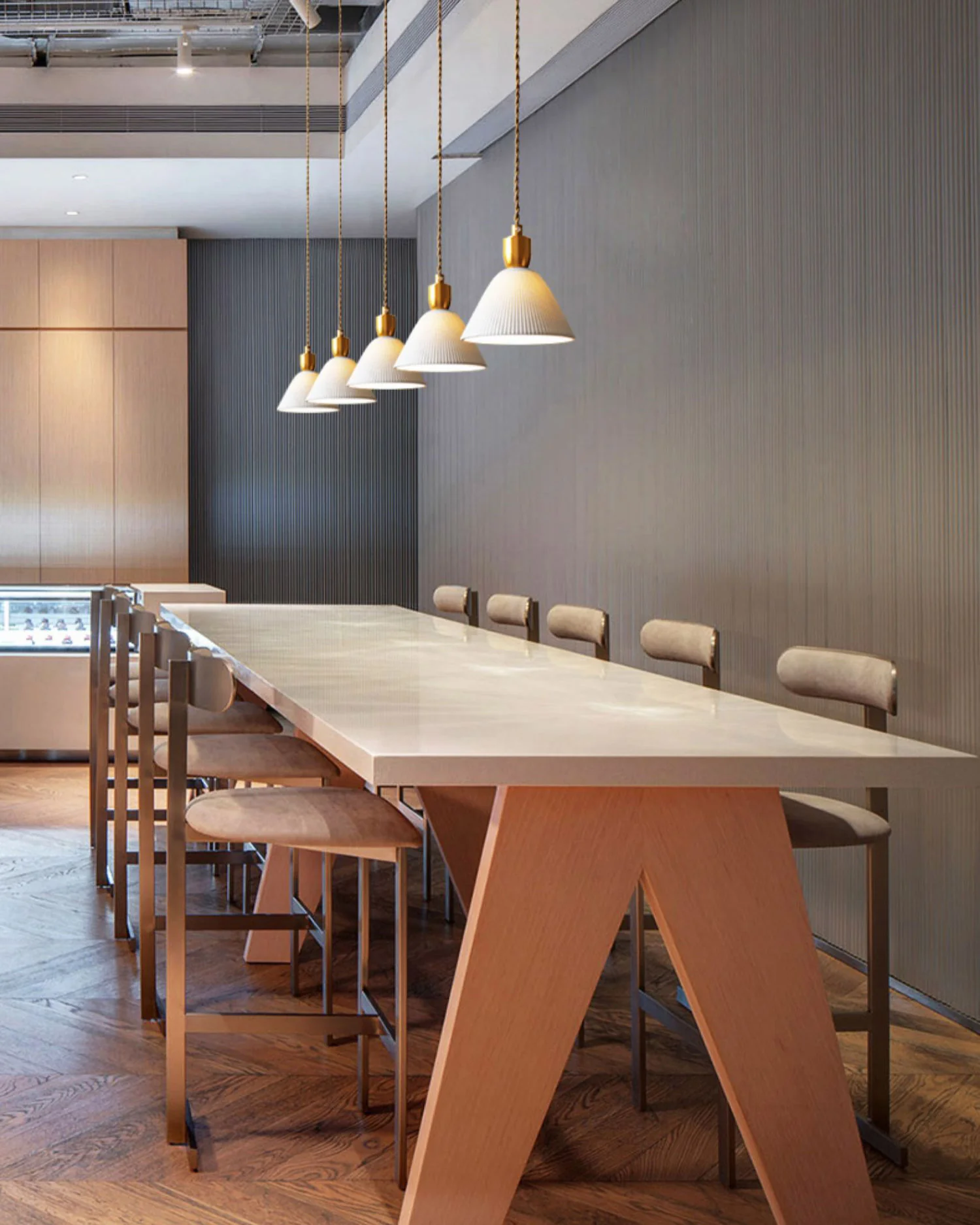WOMO Ceramic White Pendant Light-WM3008 - Image 3