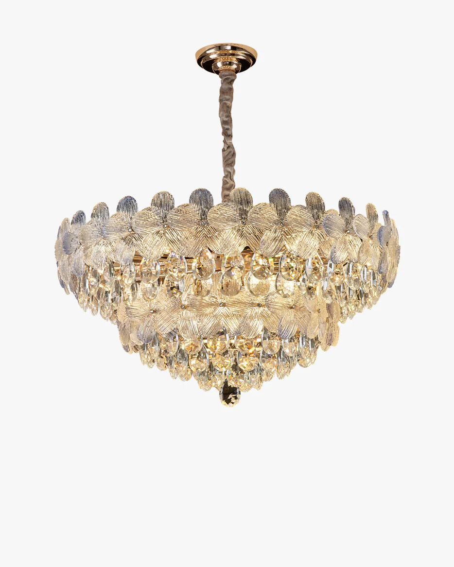 WOMO Gold Flower Crystal Chandelier-WM3043