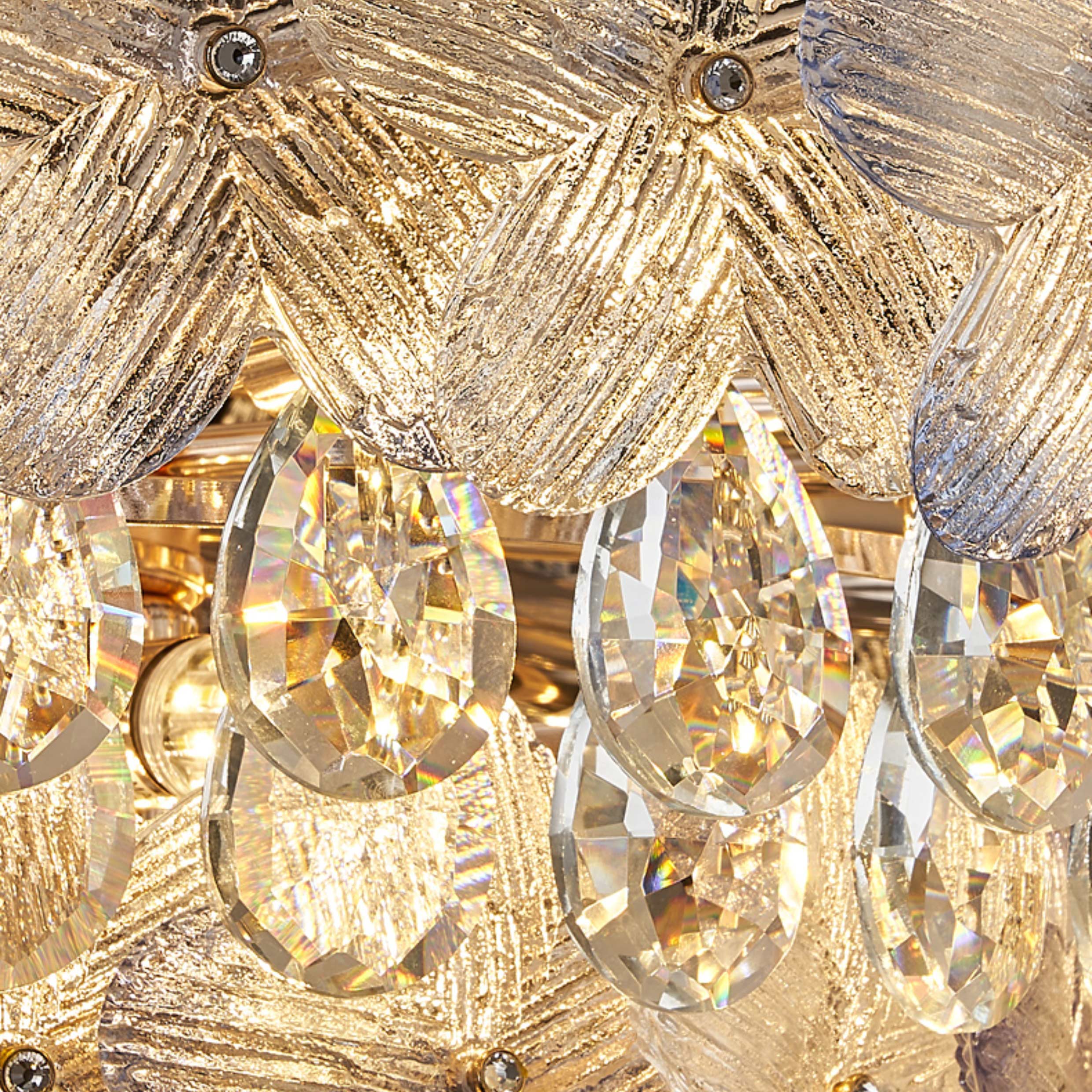 WOMO Gold Flower Crystal Chandelier-WM3043 - Image 7