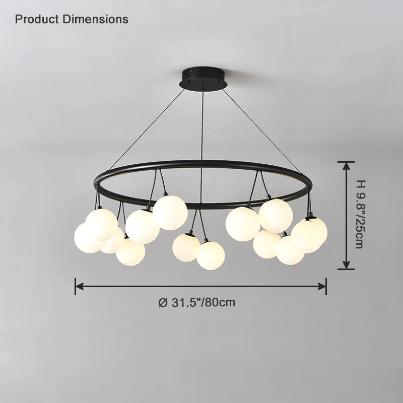 WOMO Cherry Glass Globe Chandelier-WM2318 - Image 14