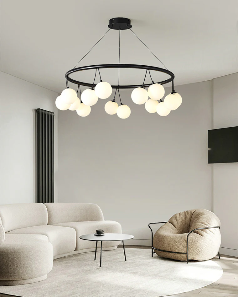 WOMO Cherry Glass Globe Chandelier-WM2318 - Image 2