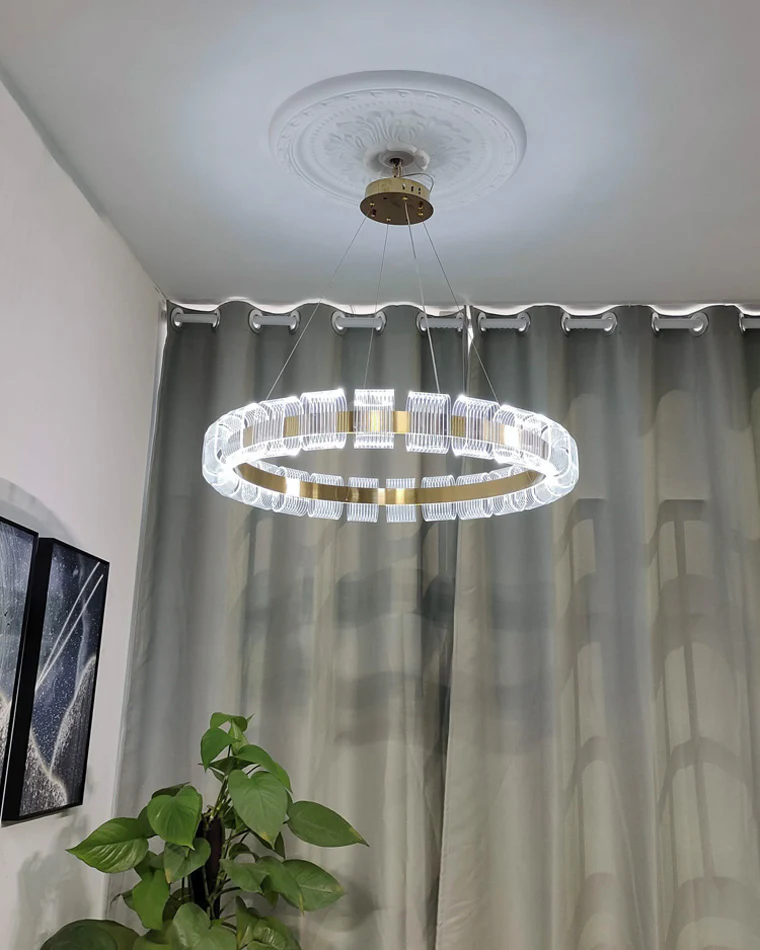 WOMO Gold Circular Led Chandelier-WM2166 - Image 13