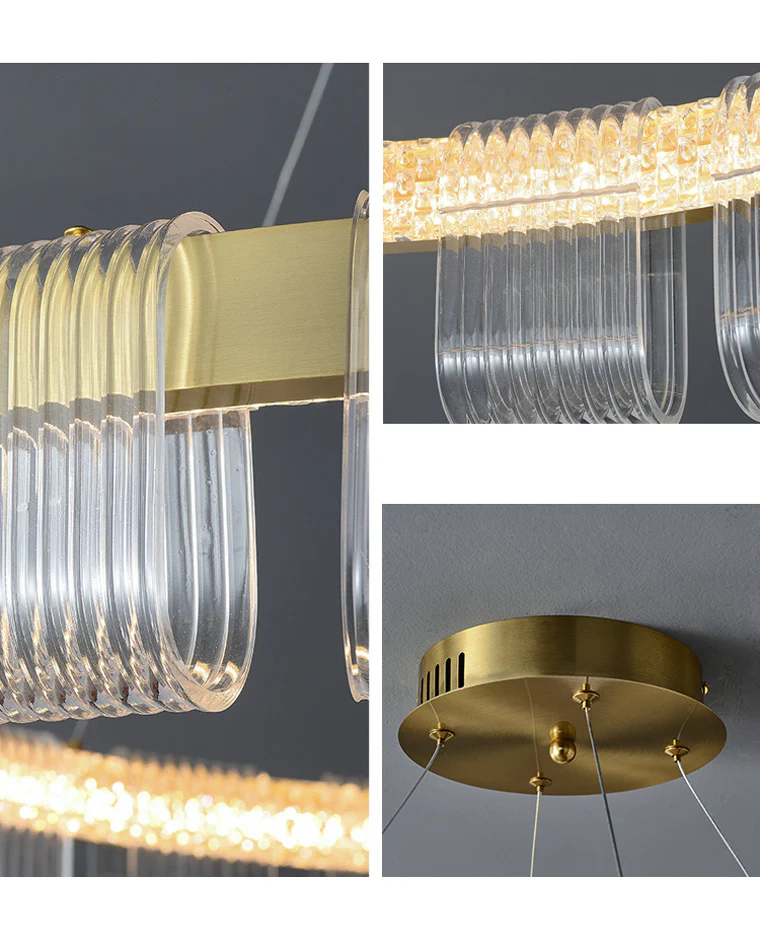 WOMO Gold Circular Led Chandelier-WM2166 - Image 14