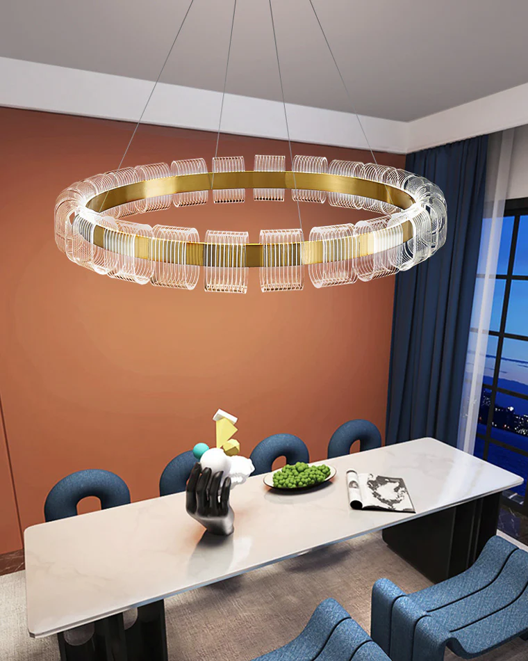 WOMO Gold Circular Led Chandelier-WM2166 - Image 2