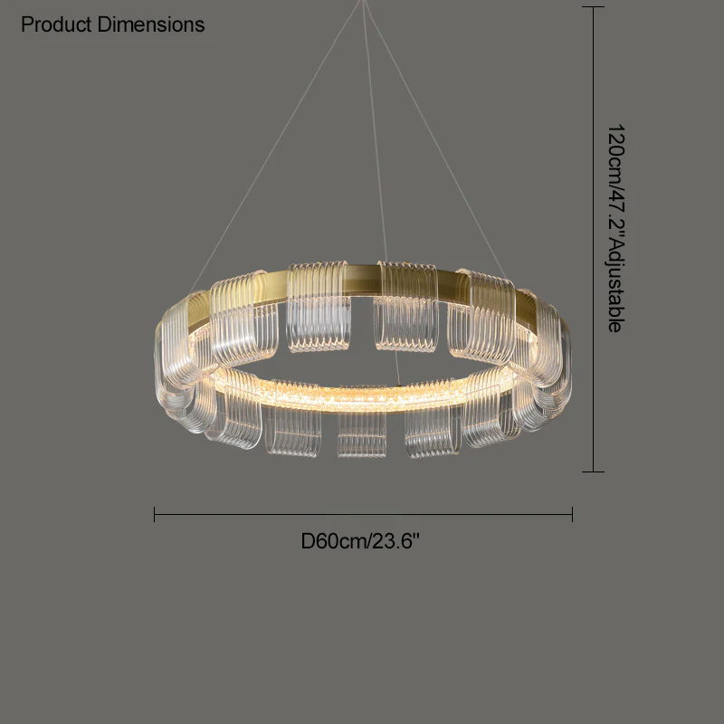 WOMO Gold Circular Led Chandelier-WM2166 - Image 39