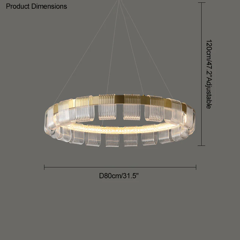 WOMO Gold Circular Led Chandelier-WM2166 - Image 40