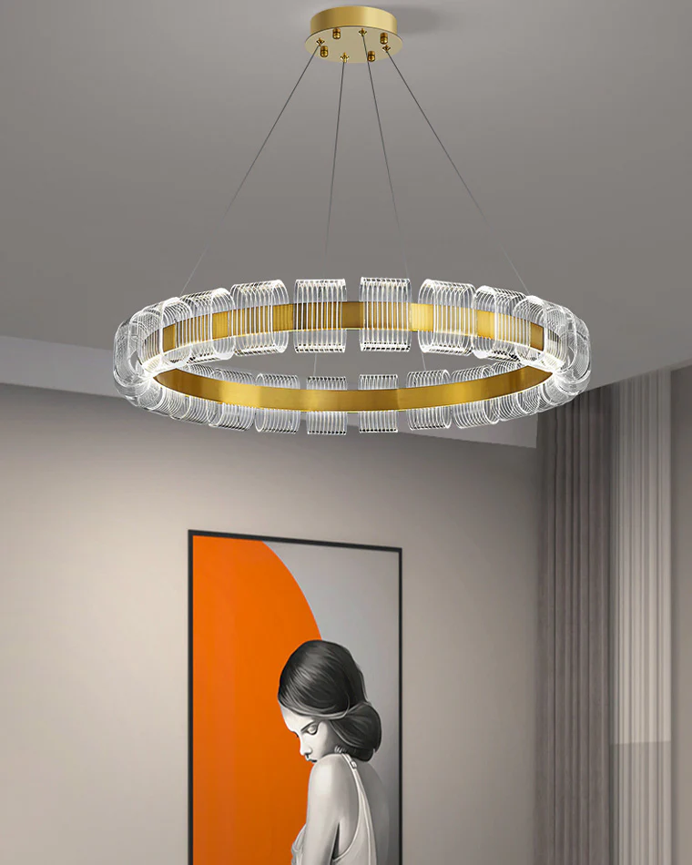 WOMO Gold Circular Led Chandelier-WM2166 - Image 6