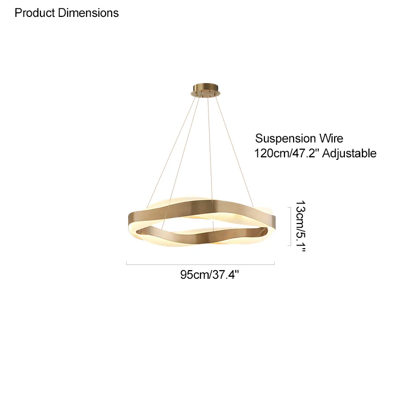 WOMO Wave Circular LED Chandelier-WM2195 - Image 37