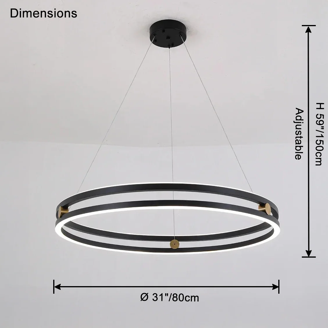 WOMO Circular Led Chandelier-WM2888 - Image 12