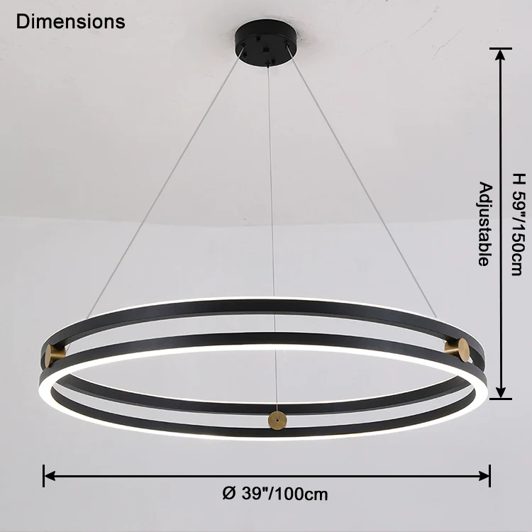 WOMO Circular Led Chandelier-WM2888 - Image 14