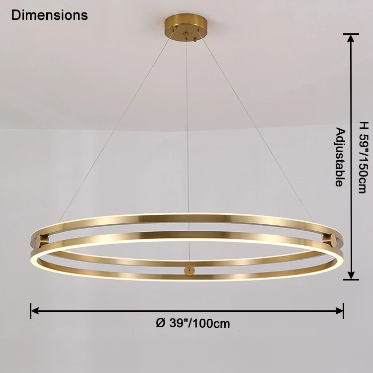 WOMO Circular Led Chandelier-WM2888 - Image 20