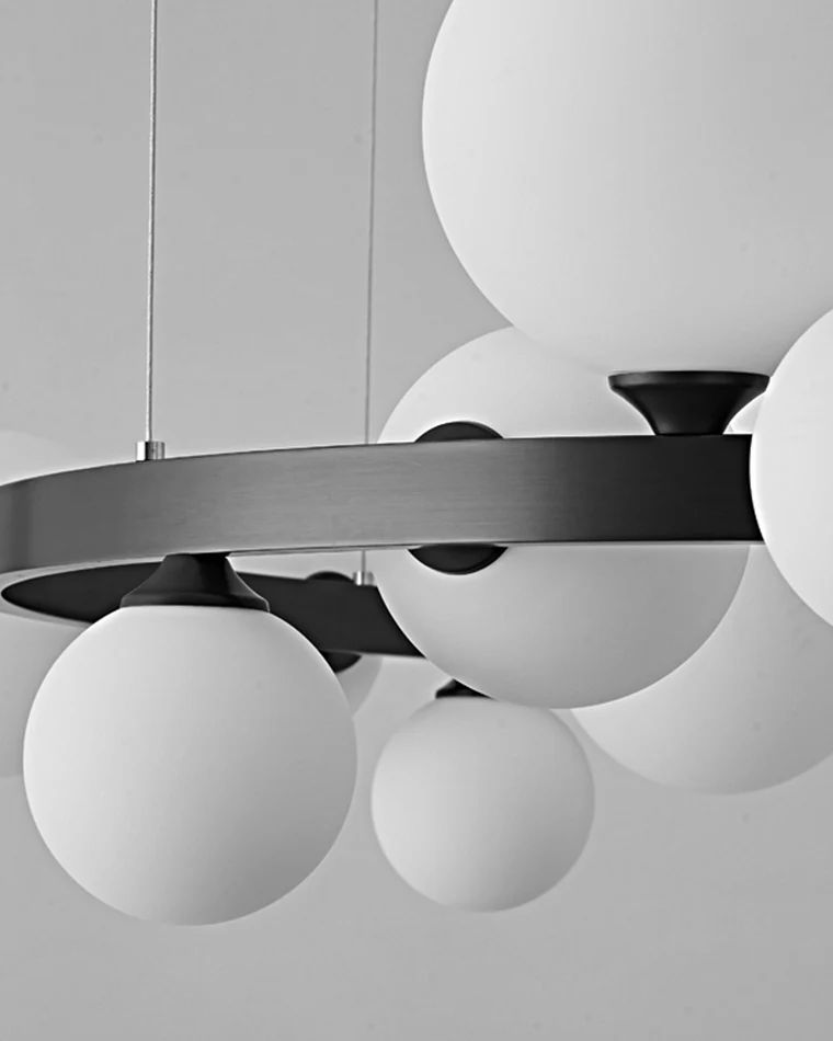 WOMO Circular Frosted Bubble Chandelier-WM2494 - Image 9