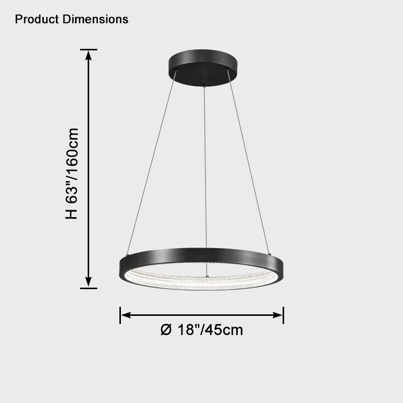 WOMO Circular Led Brass Chandelier-WM2357 - Image 19