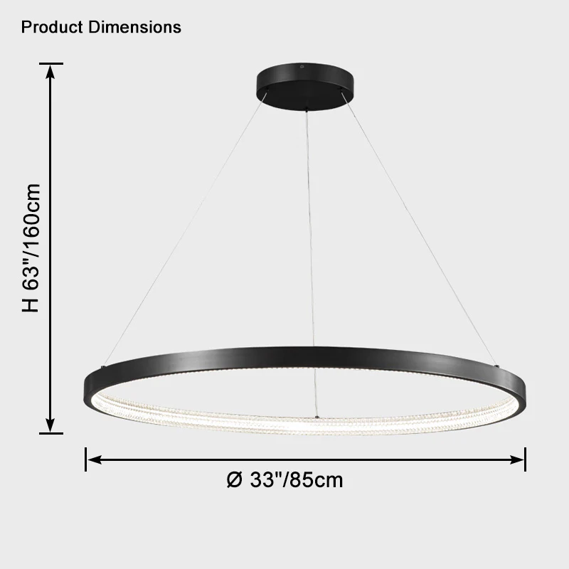 WOMO Circular Led Brass Chandelier-WM2357 - Image 23