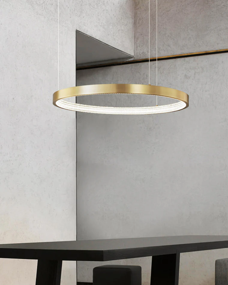 WOMO Circular Led Brass Chandelier-WM2357 - Image 3