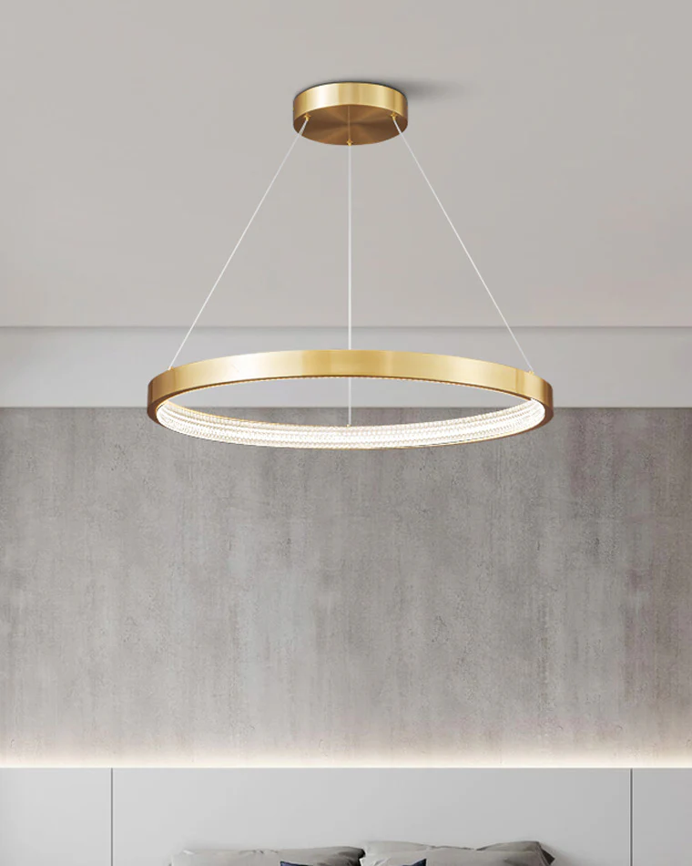 WOMO Circular Led Brass Chandelier-WM2357 - Image 4