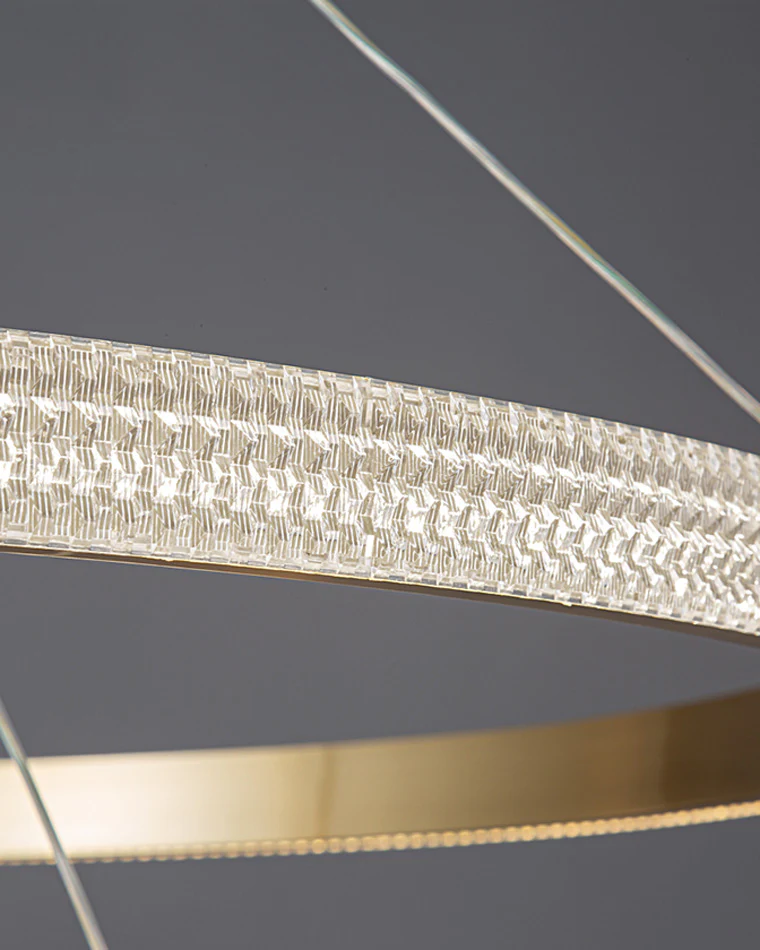 WOMO Circular Led Brass Chandelier-WM2357 - Image 8