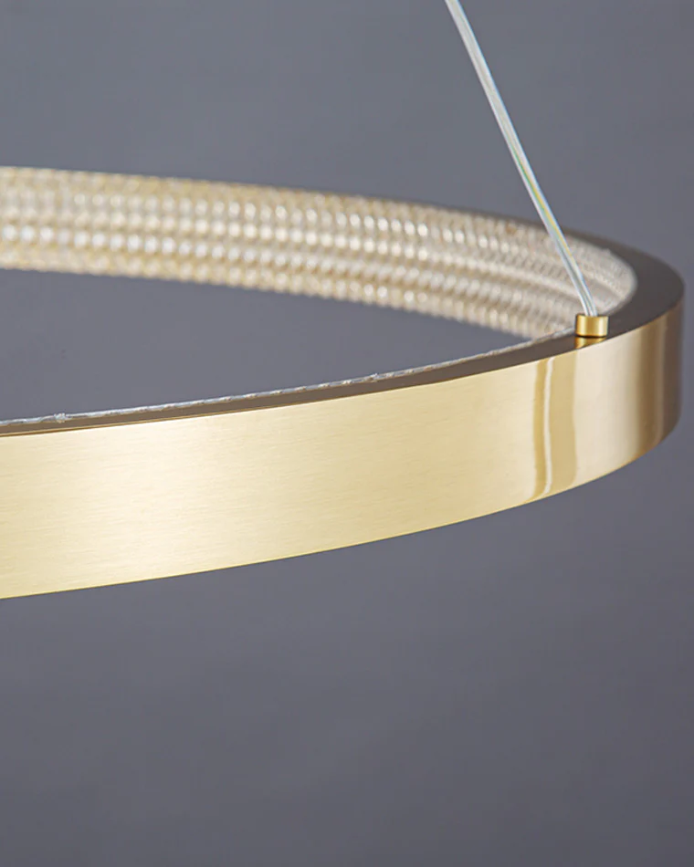 WOMO Circular Led Brass Chandelier-WM2357 - Image 9