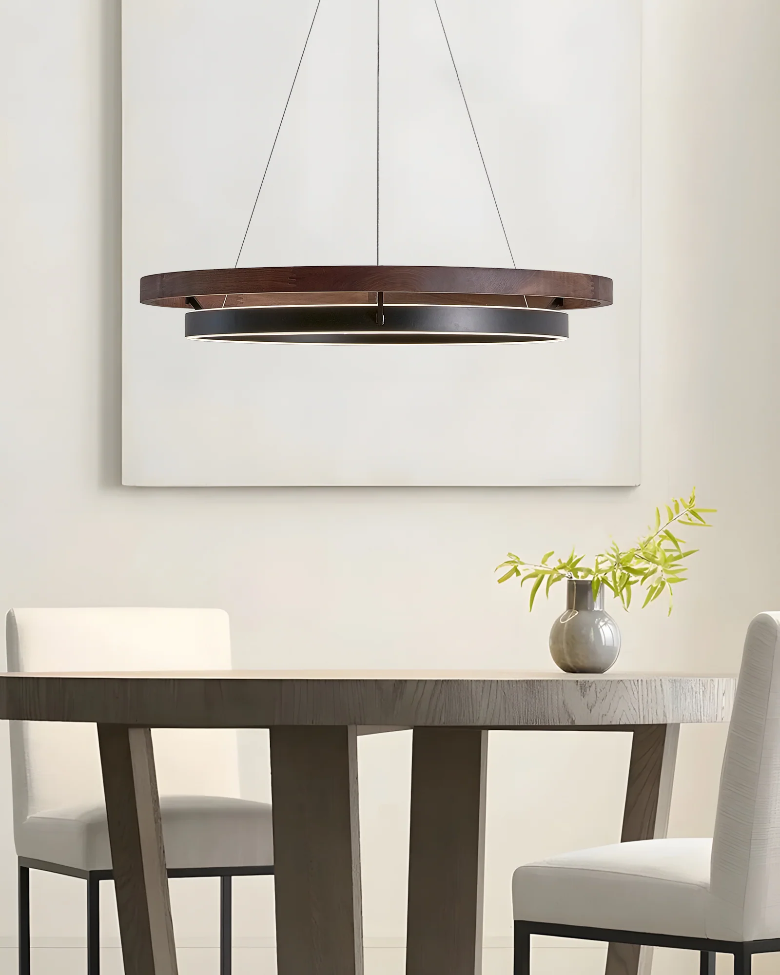 WOMO Circular Led Wood Chandelier-WM2492 - Image 19