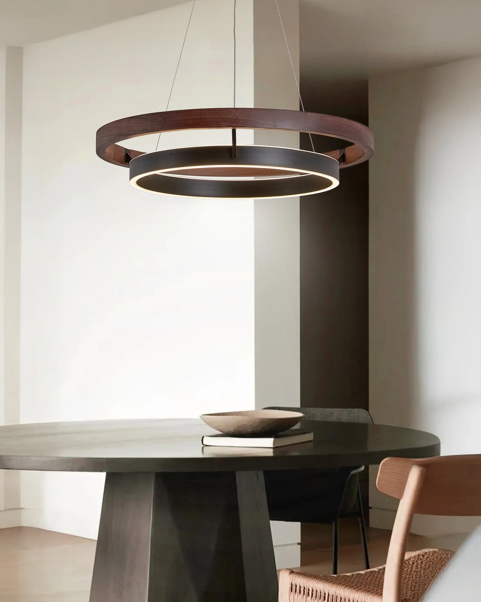 WOMO Circular Led Wood Chandelier-WM2492 - Image 29