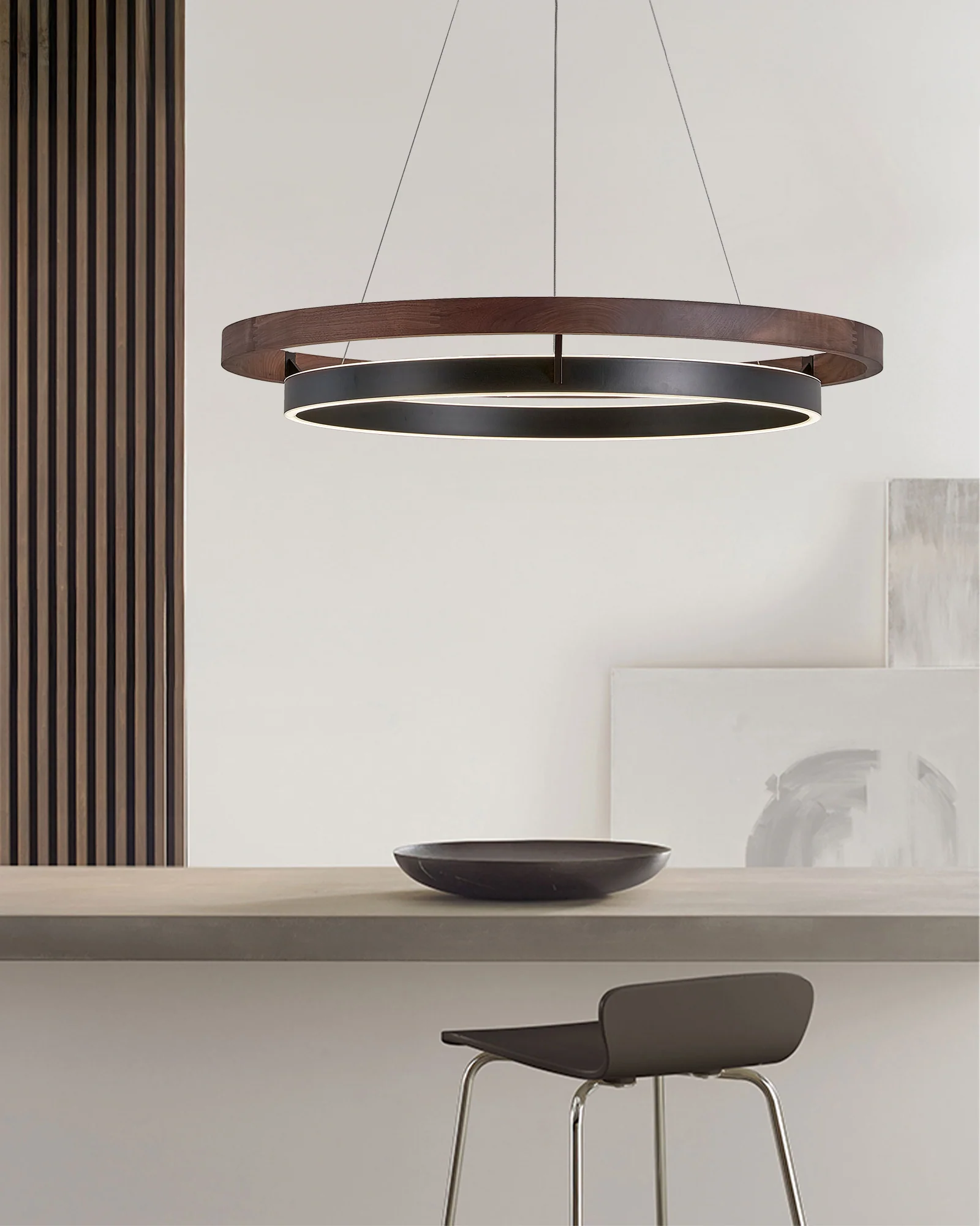 WOMO Circular Led Wood Chandelier-WM2492 - Image 30