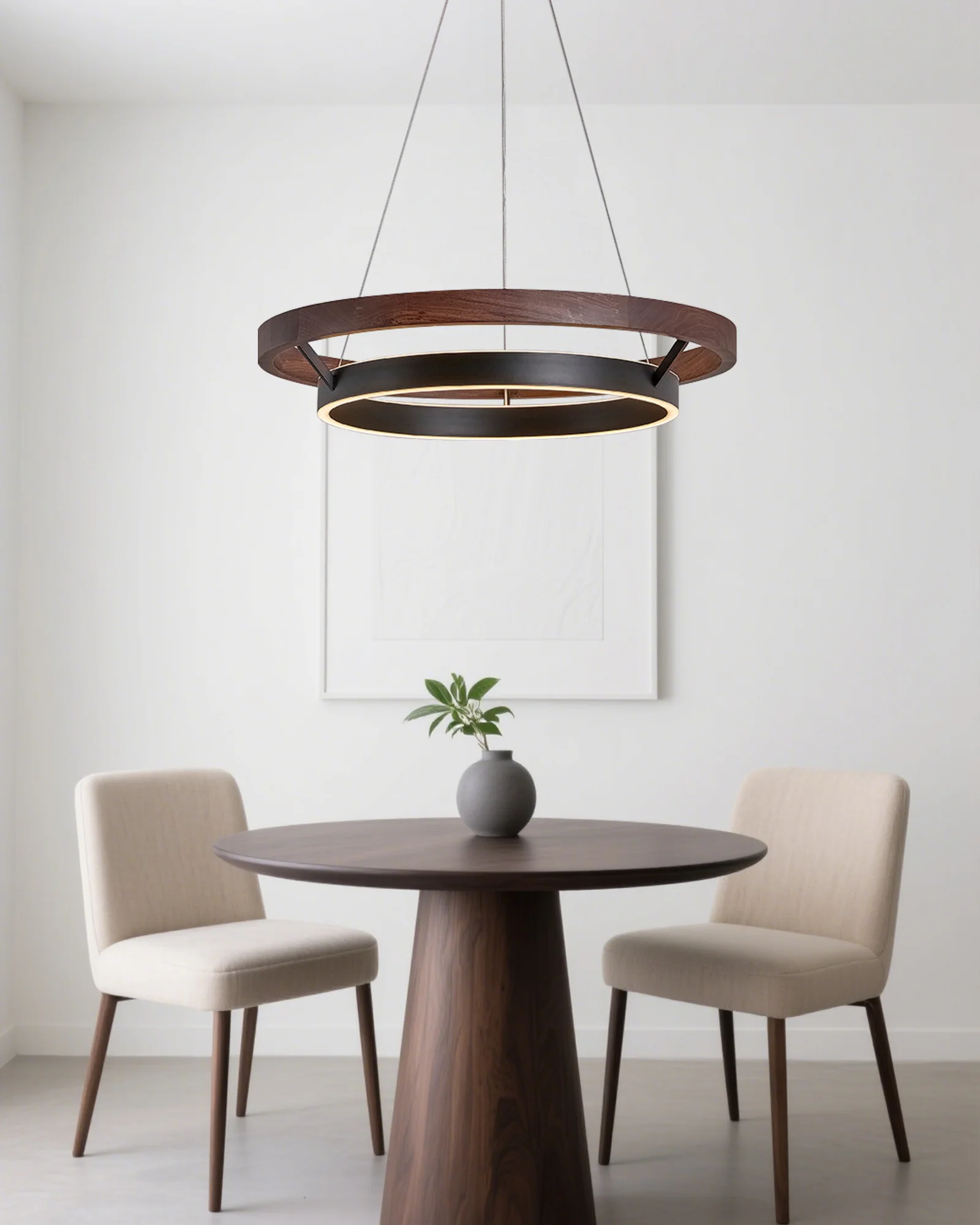 WOMO Circular Led Wood Chandelier-WM2492 - Image 36
