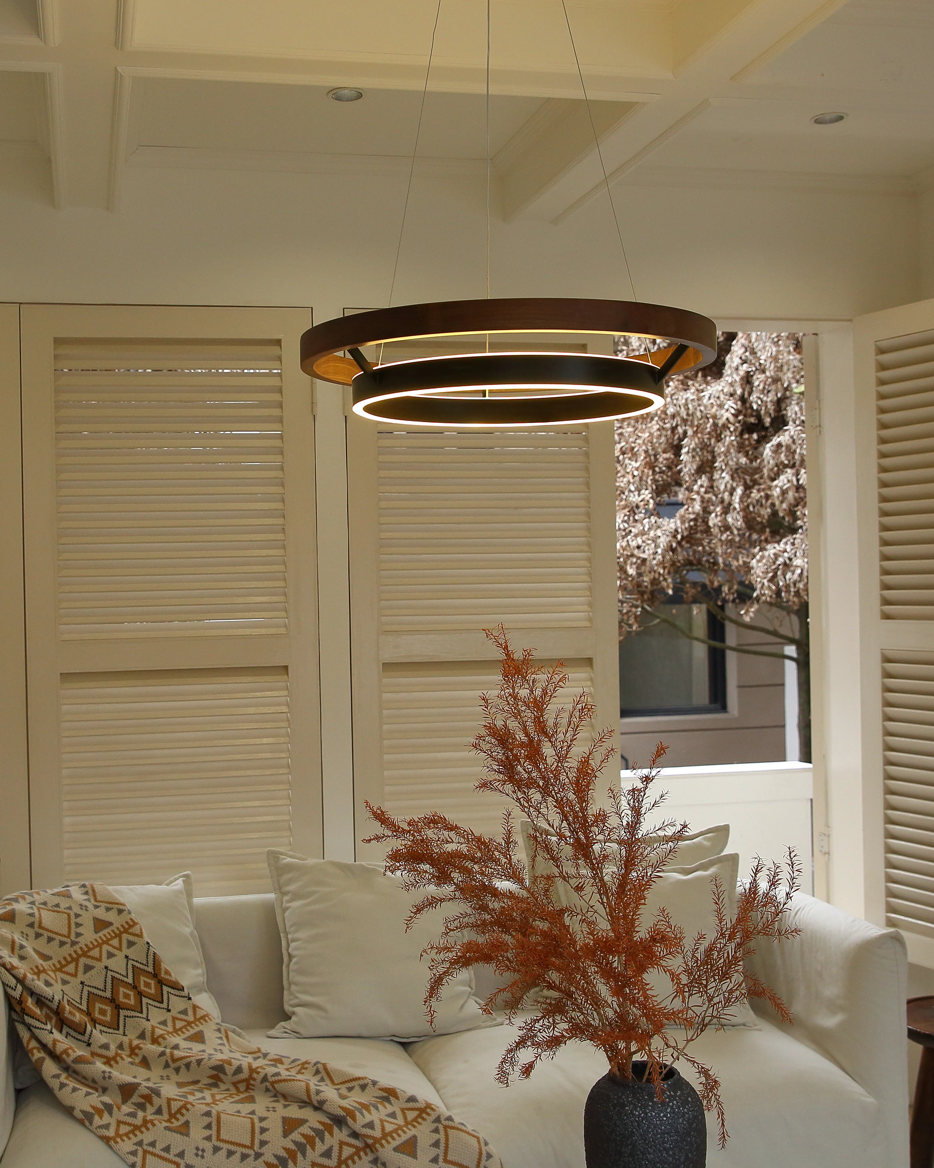 WOMO Circular Led Wood Chandelier-WM2492 - Image 39