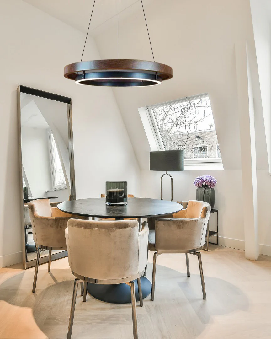 WOMO Circular Led Wood Chandelier-WM2492 - Image 4
