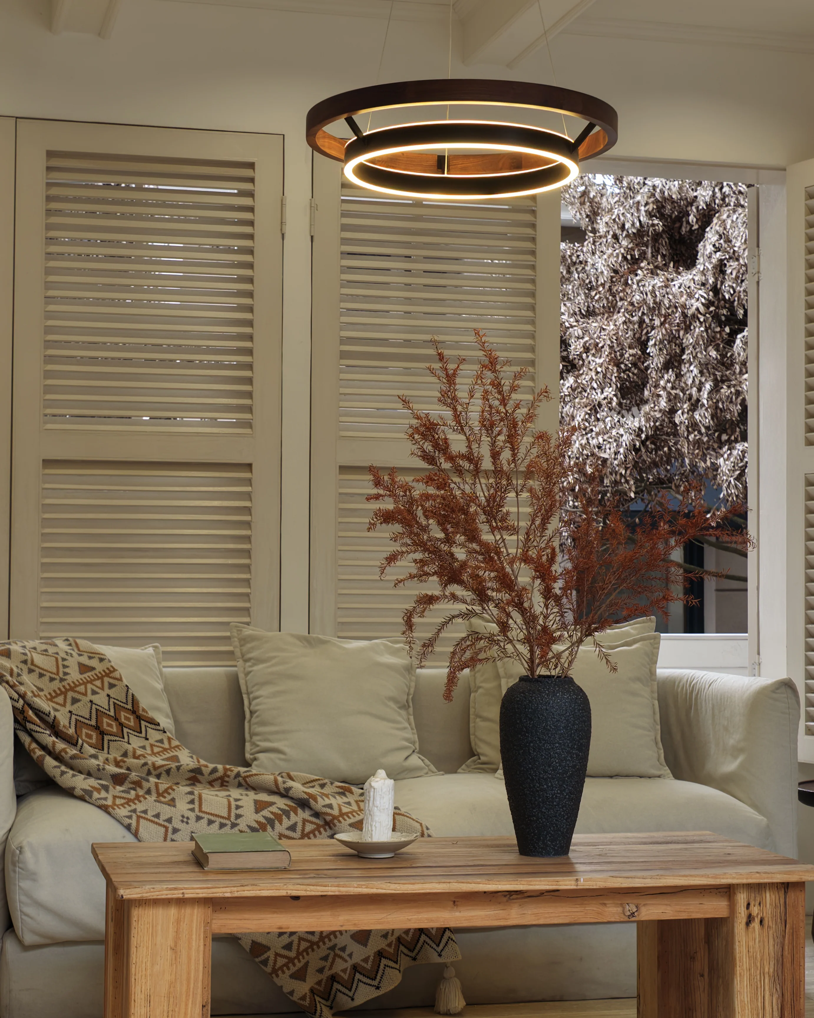 WOMO Circular Led Wood Chandelier-WM2492 - Image 41