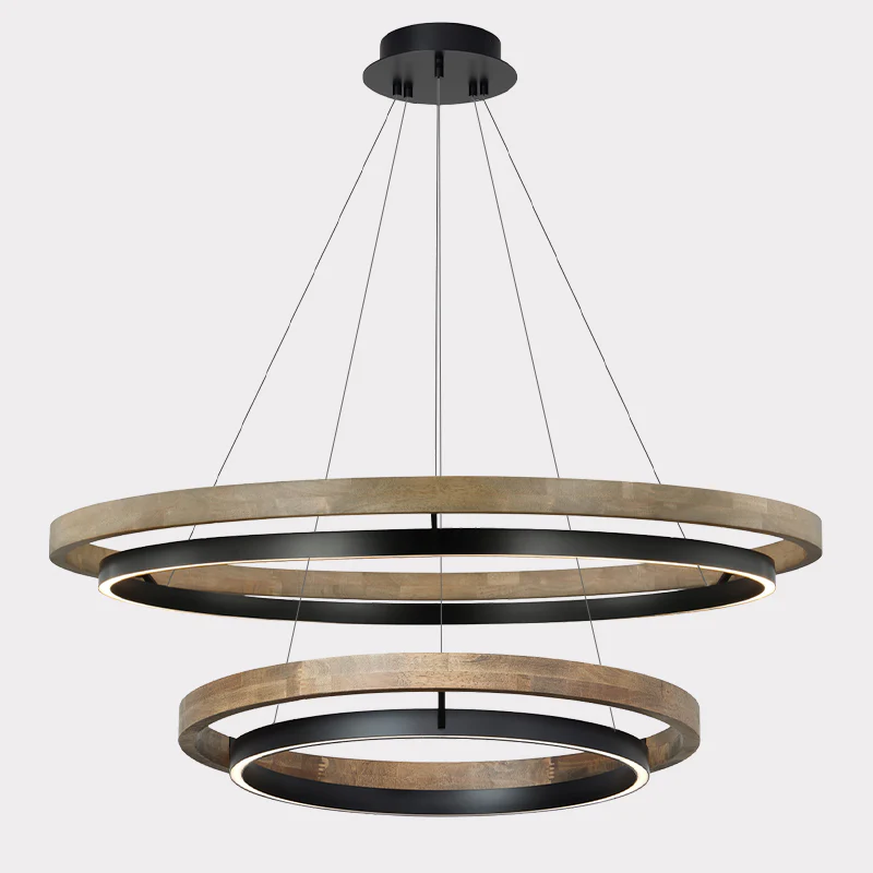 WOMO Circular Led Wood Chandelier-WM2492 - Image 46