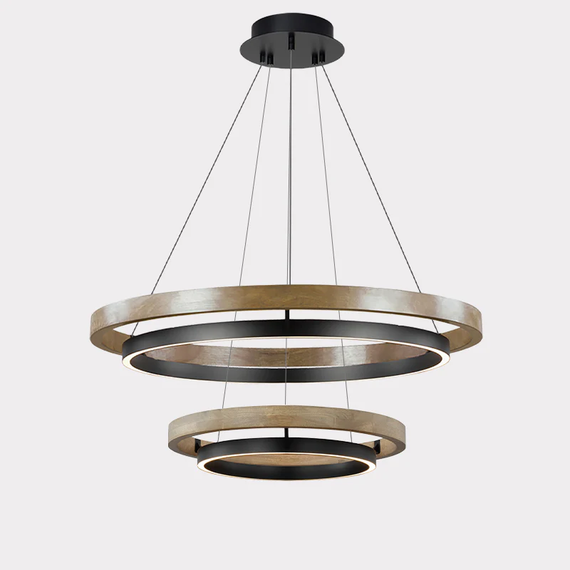 WOMO Circular Led Wood Chandelier-WM2492 - Image 47