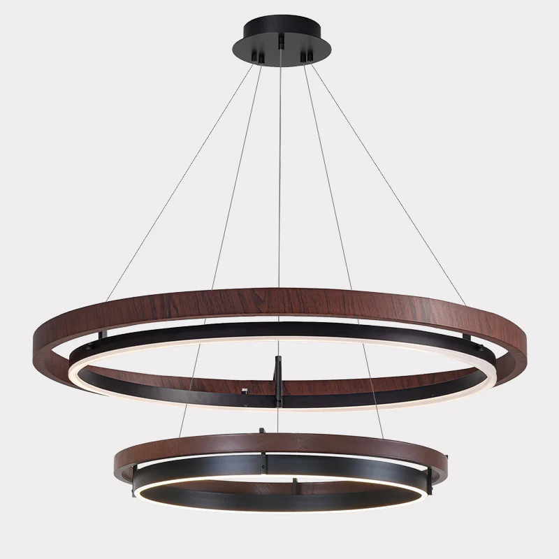 WOMO Circular Led Wood Chandelier-WM2492 - Image 49