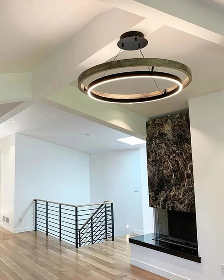 WOMO Circular Led Wood Chandelier-WM2492 - Image 7