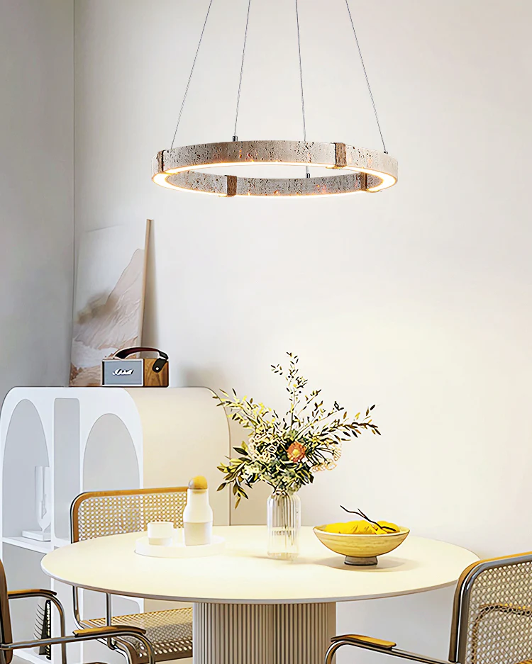 WOMO Circular Travertine Chandelier-WM3061 - Image 2
