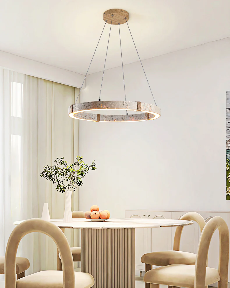 WOMO Circular Travertine Chandelier-WM3061 - Image 7