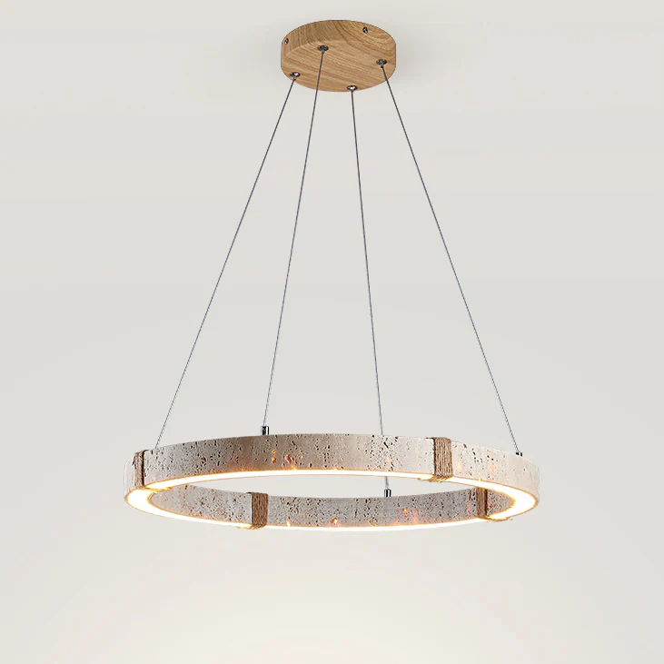 WOMO Circular Travertine Chandelier-WM3061 - Image 9