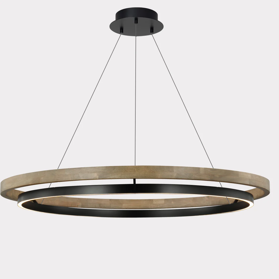 WOMO Circular Led Wood Chandelier-WM2492 - Image 17
