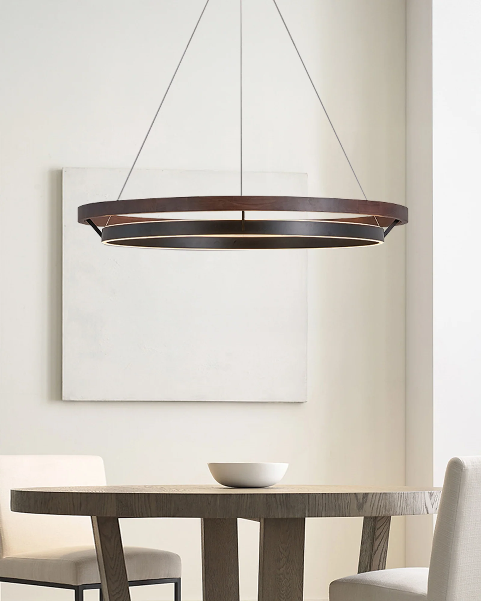 WOMO Circular Led Wood Chandelier-WM2492 - Image 33