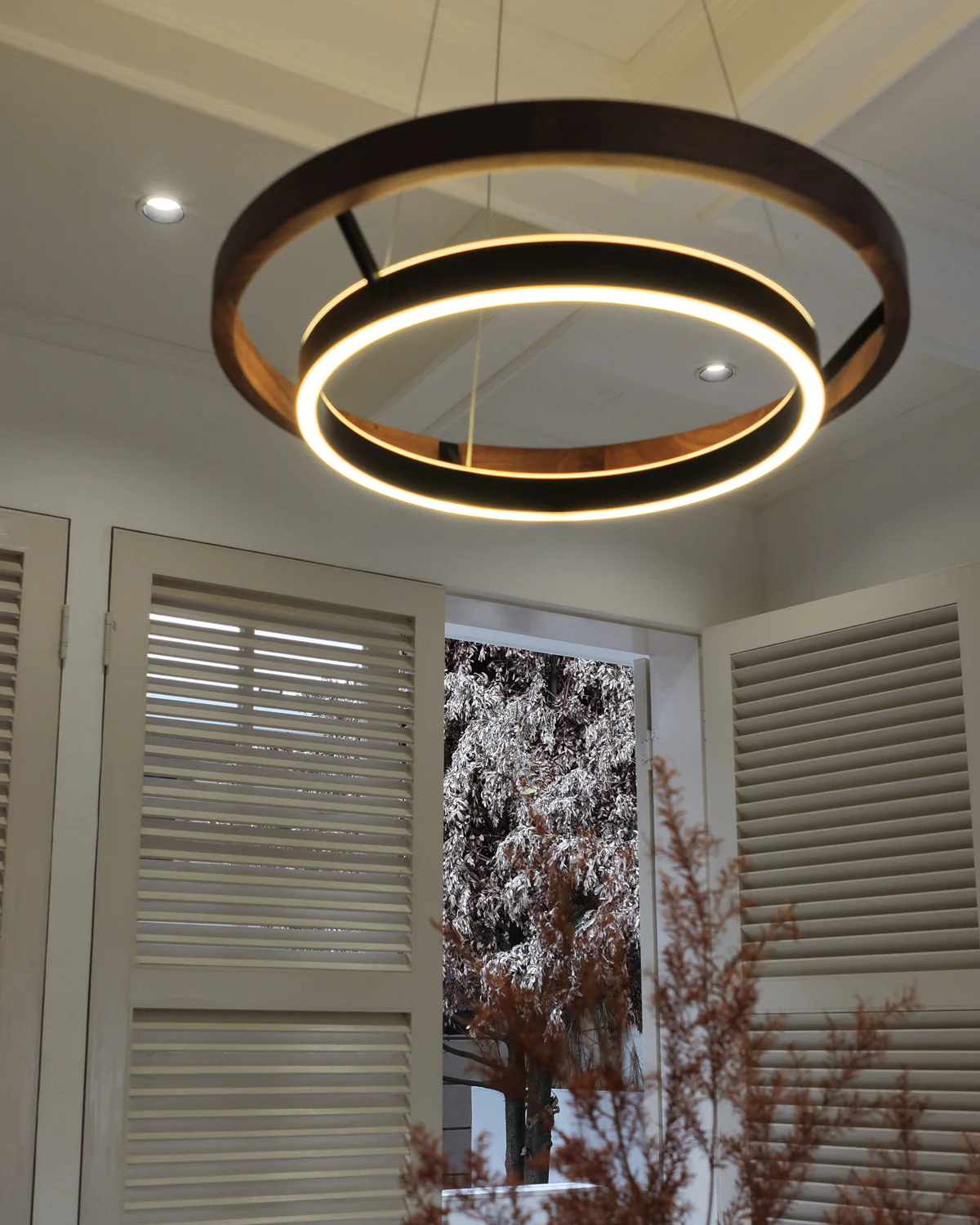 WOMO Circular Wood Led Chandelier-WM2492 - Image 25