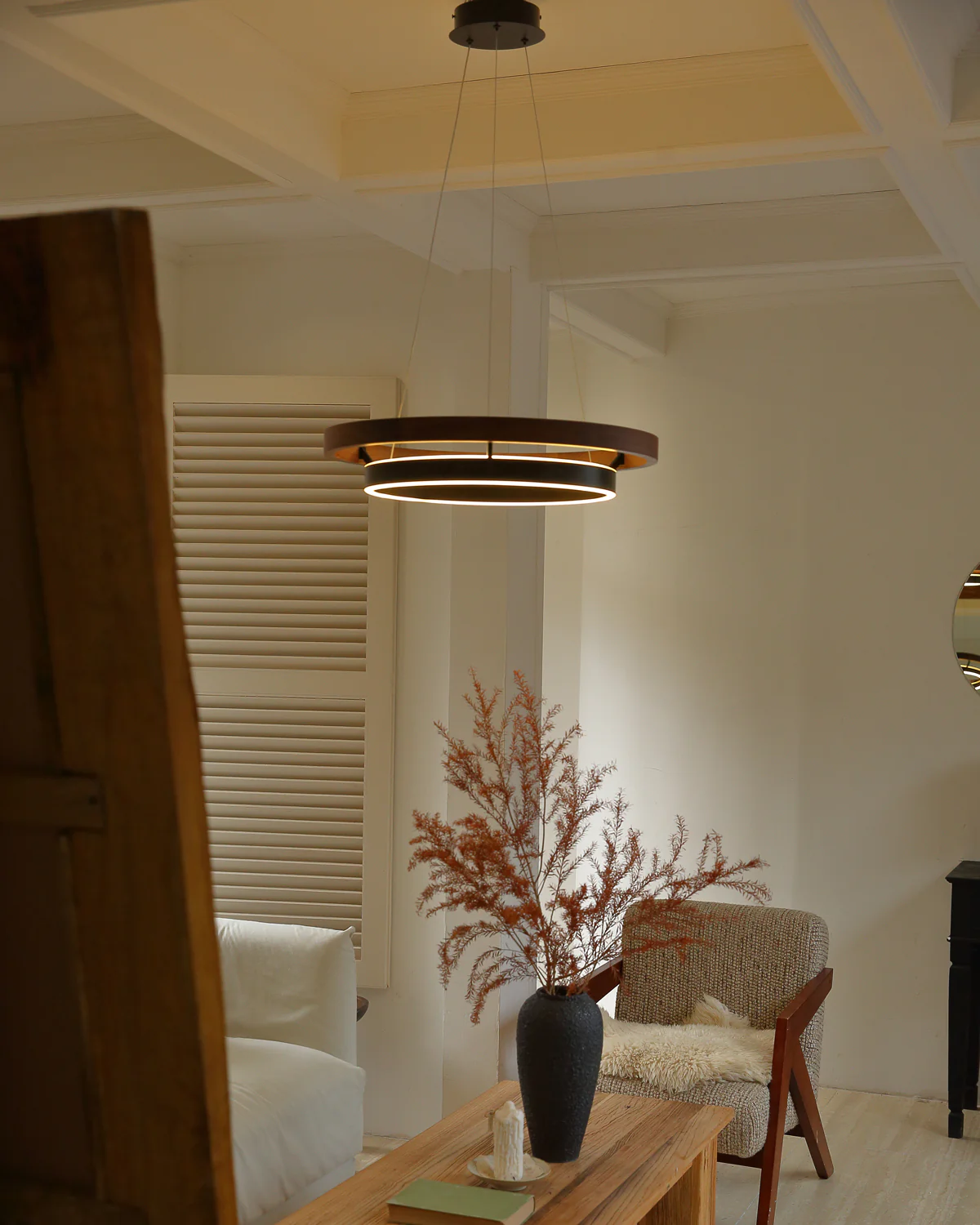 WOMO Circular Wood Led Chandelier-WM2492 - Image 27