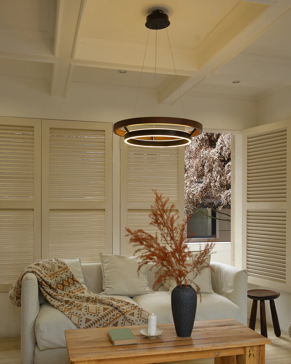 WOMO Circular Wood Led Chandelier-WM2492 - Image 29