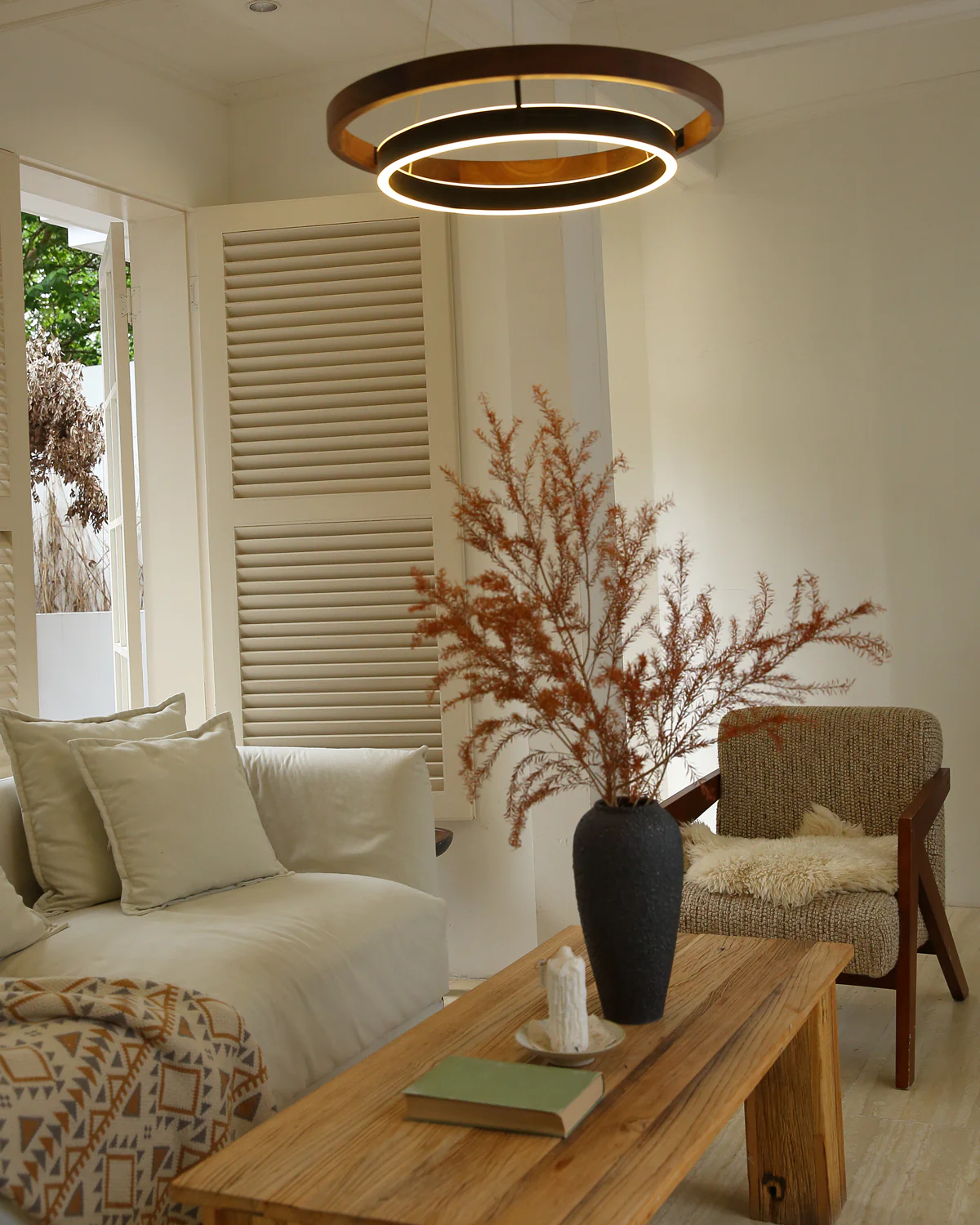 WOMO Circular Wood Led Chandelier-WM2492 - Image 30