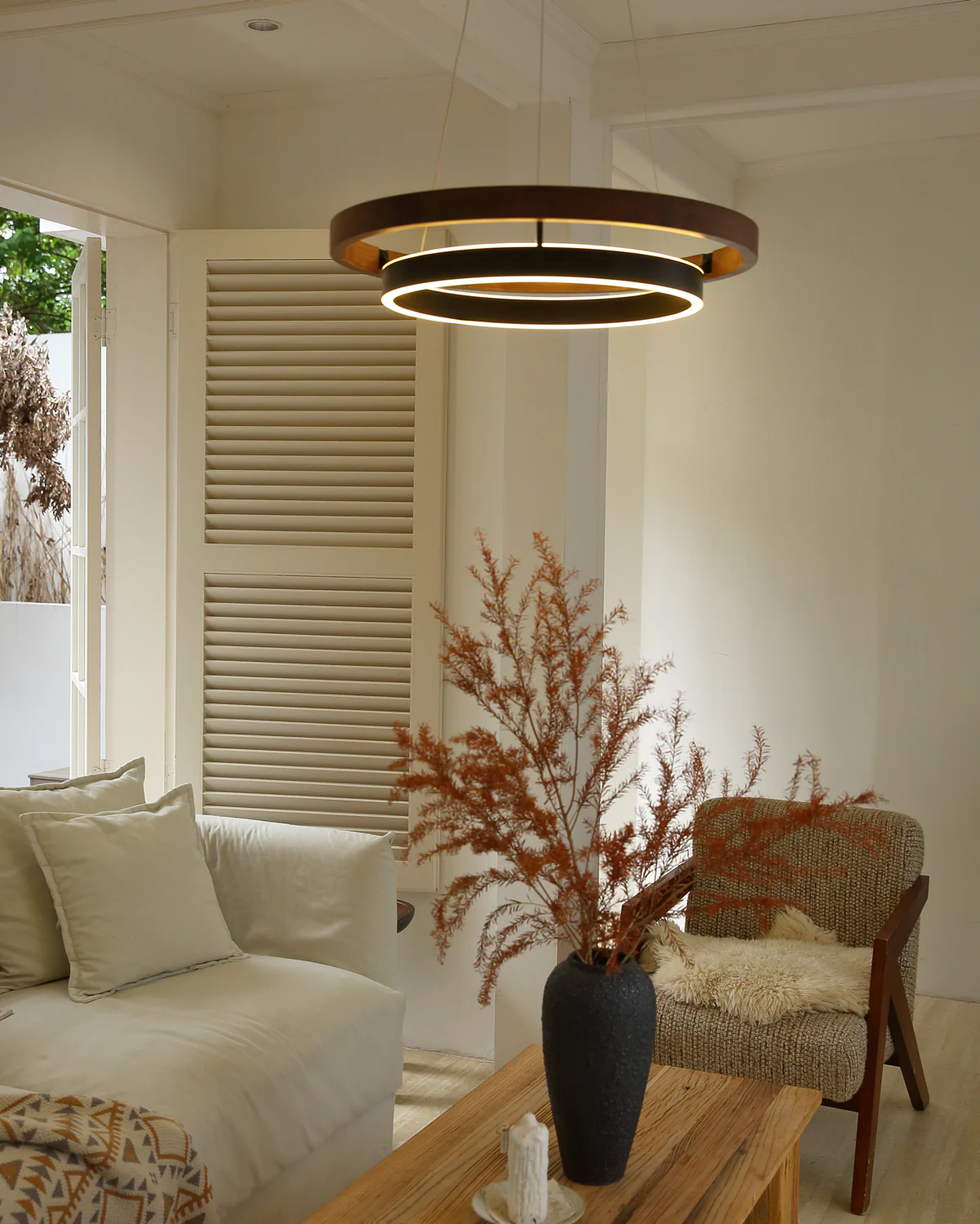 WOMO Circular Wood Led Chandelier-WM2492 - Image 31