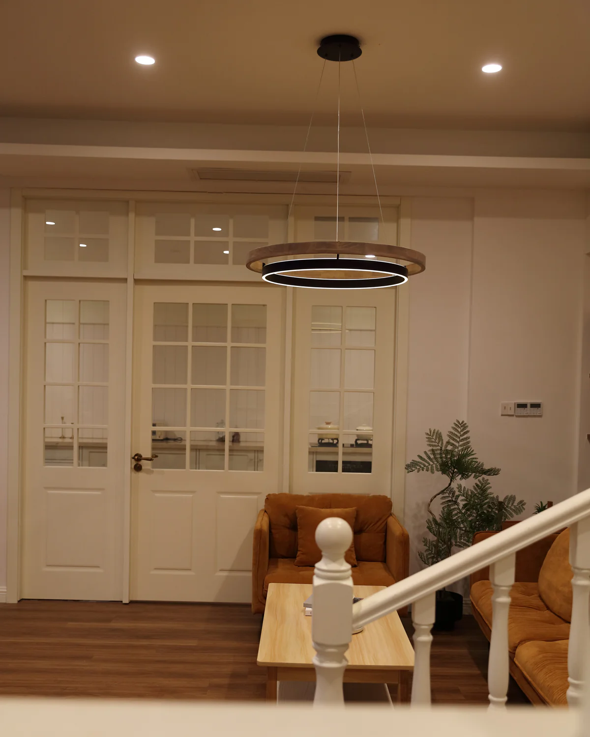 WOMO Circular Wood Led Chandelier-WM2492 - Image 34