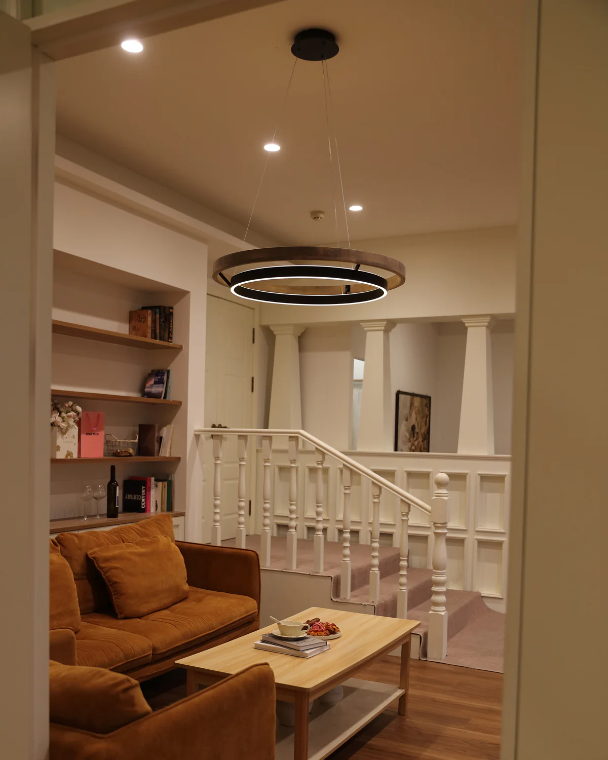 WOMO Circular Wood Led Chandelier-WM2492 - Image 35